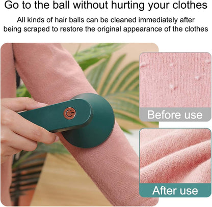 Lint Shavers, Fabric Shaver USB Rechargeable Lint Remover Electric Lint Shaver for Clothes Furniture Green