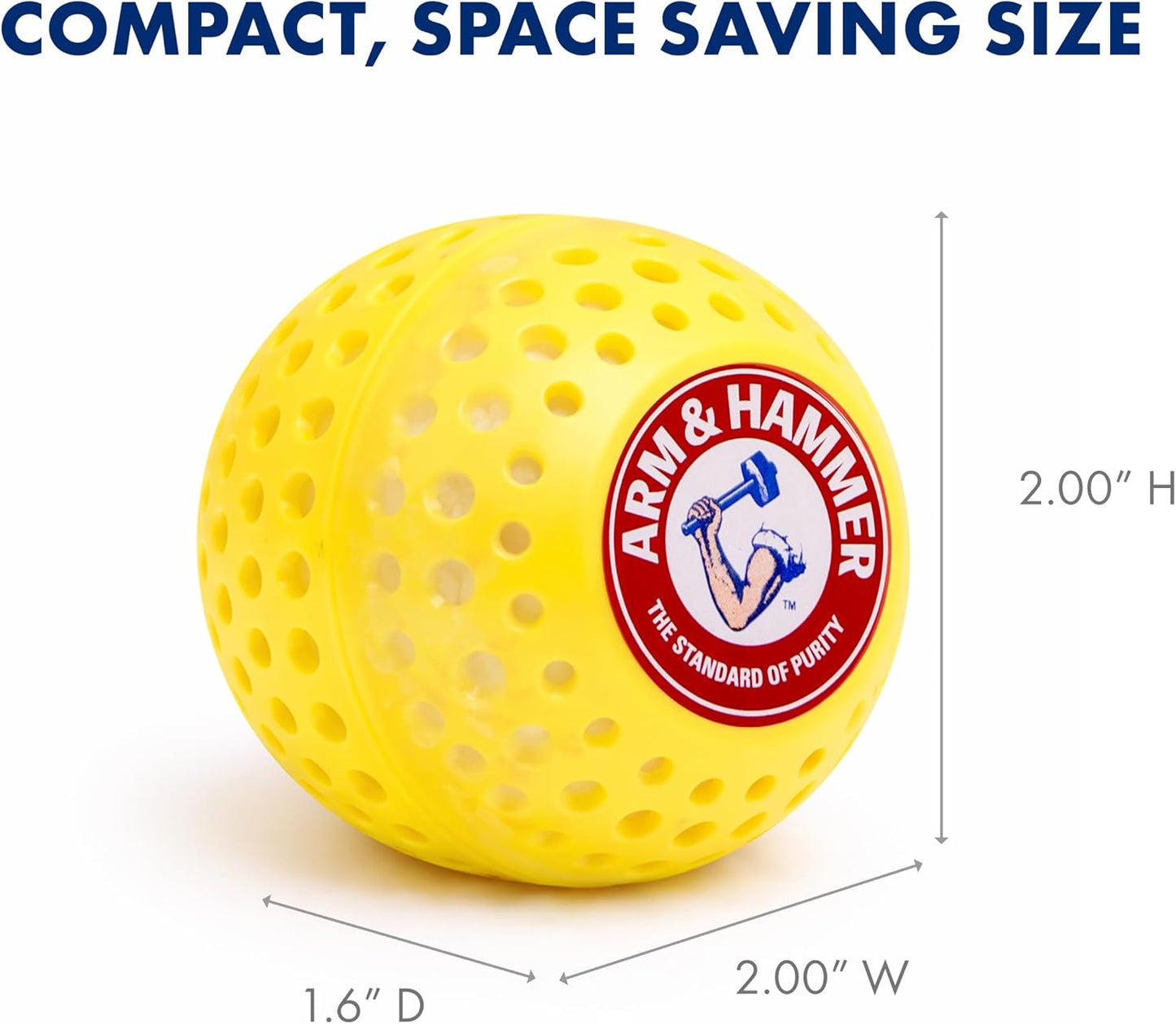 Arm & Hammer OdorBusterz® Odor Eliminator Balls, Sea Breeze, 3 Count – Baking Soda Odor Control for Closets, Drawers, Hampers & Small Spaces