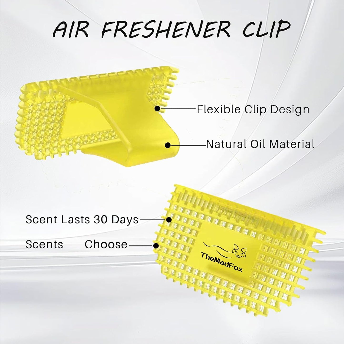 6 Pack Toilet Bowl Freshener Clip, Eco Bowl Clip Air Freshener for Bathroom, Odor Eliminator with Natural Fragrance Oils, Long Lasting Up to 30 Days, Discreet Secure Clip for Toilet Rim