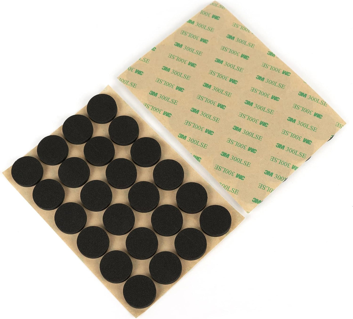 Furniture Felt Pads 3/4" (19mm) Diameter Round 3M Self Adhesive Protects Furniture and Floors Against Bumps and Scratches 140 Pack - Black