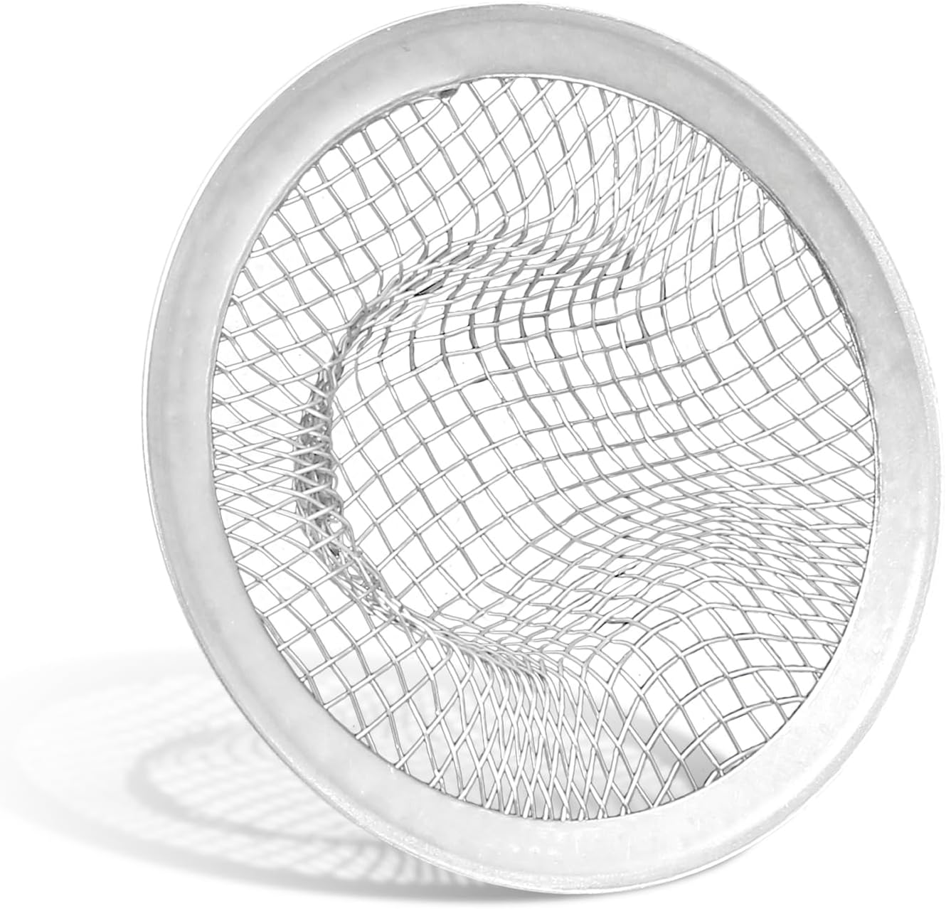 Piutouyar 2 Pack Stainless Steel Kitchen Sink Strainer, 3.5 Inch Diameter Mesh Basket Large Round Filter Kitchen Drain Strainer Food Catcher for Bathroom Bathtub Wash Basin Garbage