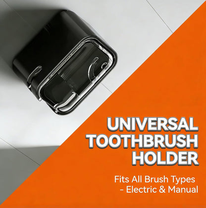 2-Pack Wall-Mounted Single Slot Toothbrush Holder with Cover, Shower & Travel Toothbrush Storage Organizer for Bathroom