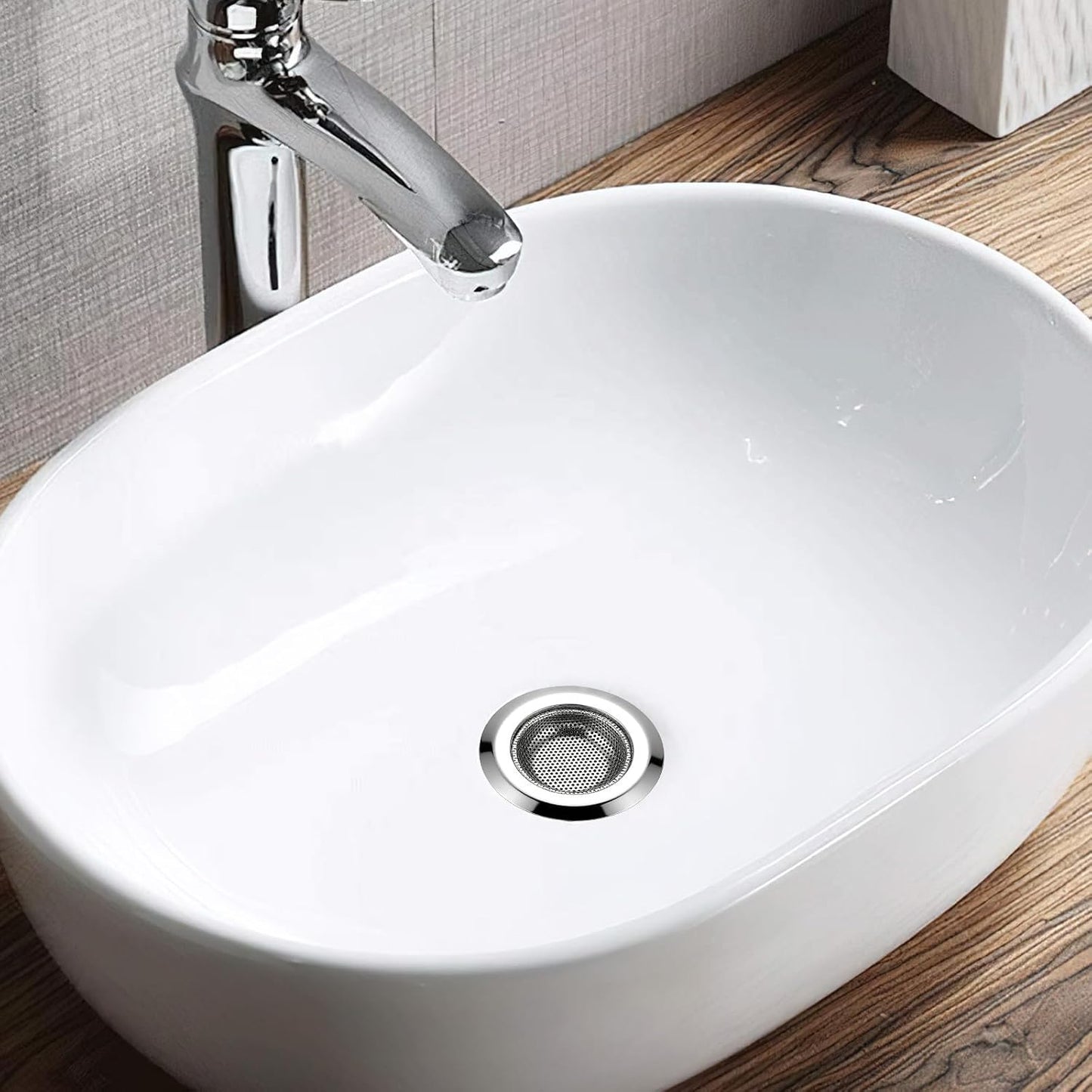 Bathtub Drain Strainer，2.87 inch Bathtub Floor Shower Hair Drain Catcher Cover, Stainless Steel Bathroom Sink Strainer Filter Basket for Bathroom Sink, Wash Basin