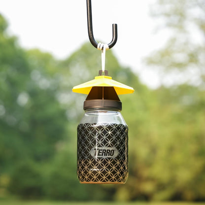 TERRO Outdoor Yellow Jacket Trap with Bait - Easy to Use - T362 - No Chemical Insecticides - Effective Yellowjacket Trap - Includes Bait