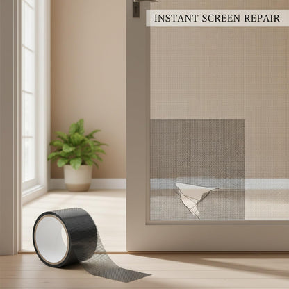 Self-Adhesive Window Screen Repair Tape, Fiberglass Mesh Patch for Holes and Tears, 2 in x 78.7 in Roll for Door and Window Screens