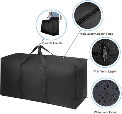 Extra Large Moving Bags with Strong Zippers & Carrying Handles, Storage Bags Storage Totes for Clothes, Moving Supplies, Space Saving Oversized Storage Bag Organizer for Moving, Traveling (2 Pack)