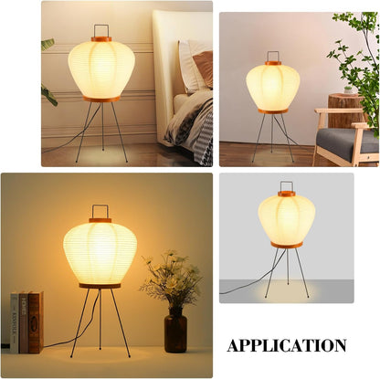 13" Rice Paper Floor Light,Nordic Design Rice Floor Lamp,Round Paper Lantern Bedside Light,Living Room Desk Lamp Bedrooms Paper Desktop Lamp