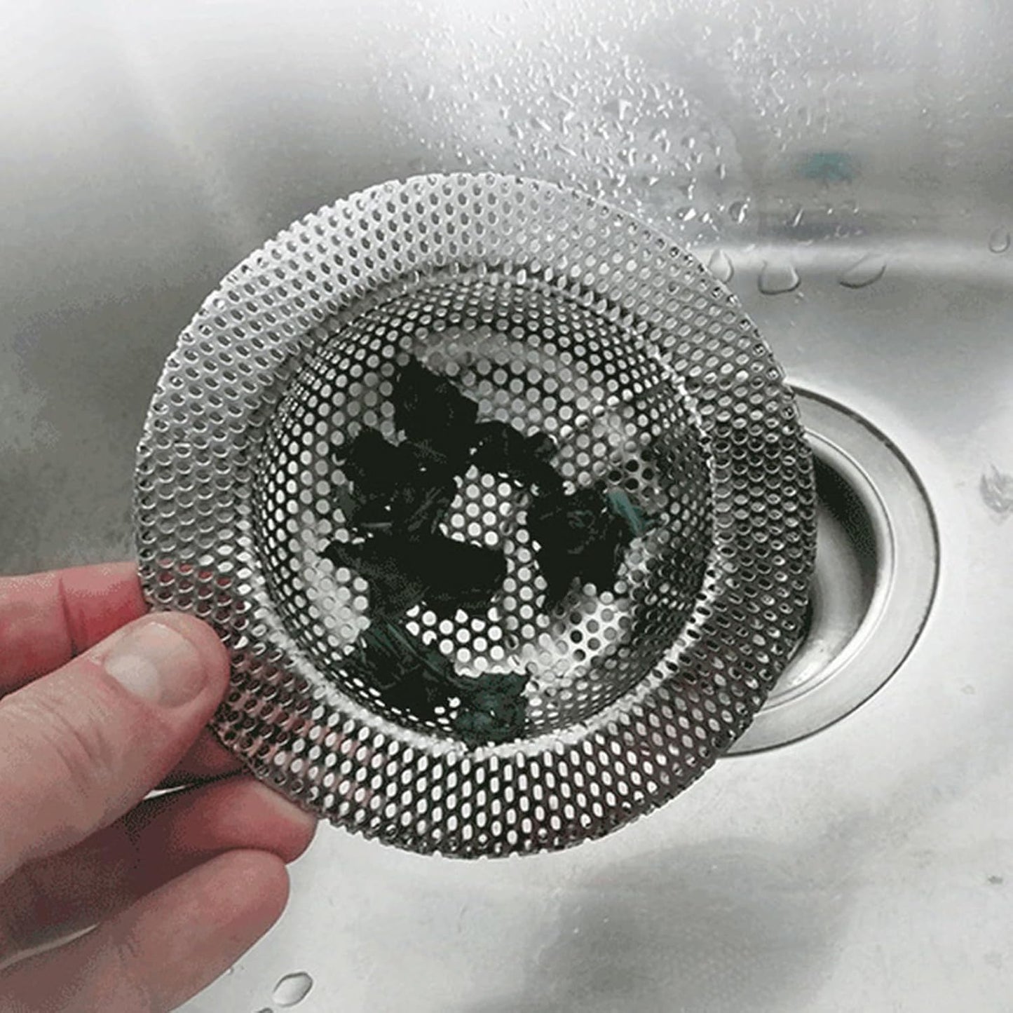 Kitchen Sink Strainer, Stainless Steel Large Wide Sink Strainer Basket Drain Strainer Sink Strainer Basket for Home Kitchen Restaurant (M)