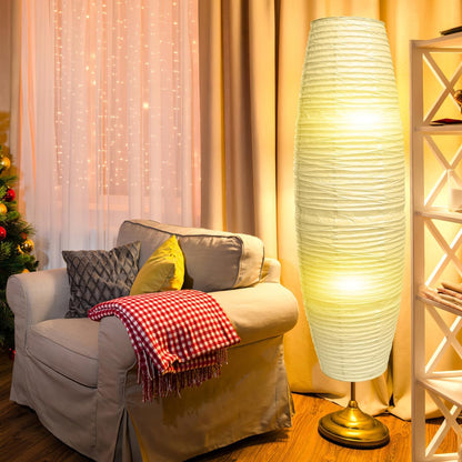 TOYANDONA Lamp Shade, Paper Floor Lampshade Foldable Standing Floor Lamp Shades Replacement Making Light Soft for Living Room Hotel Home（43. 23 Inches）