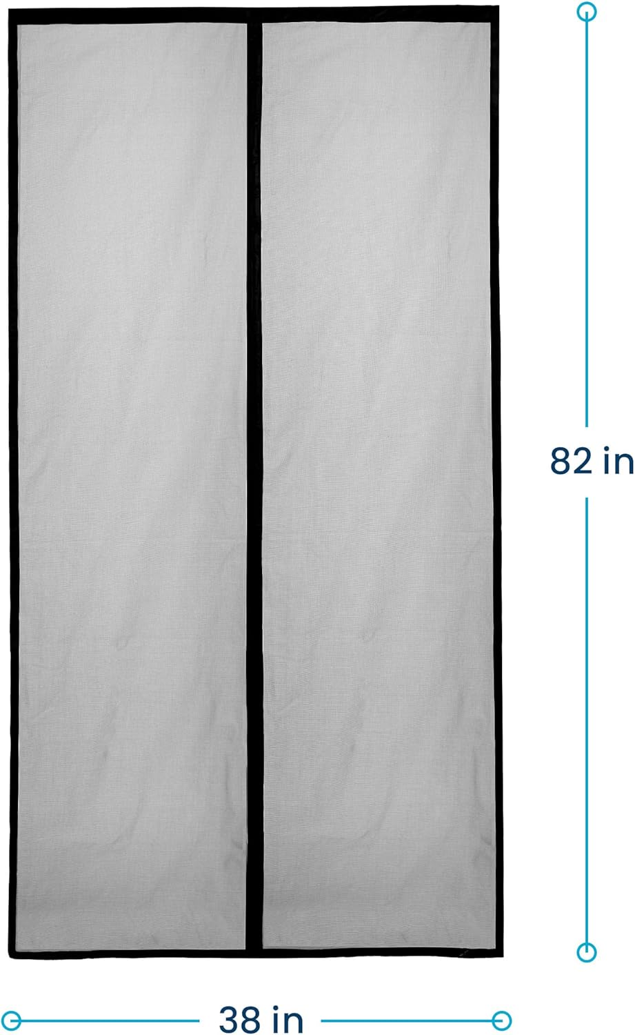 Flux Phenom Magnetic Screen Door - Bugs Out, Breeze in - 9min Install Auto-Sealing Heavy Duty Double Stitched Mesh, 52 Magnets, Hands Free Sliding & Patio Doors Net, Pet & Kid Friendly, 38 x 82 Inch