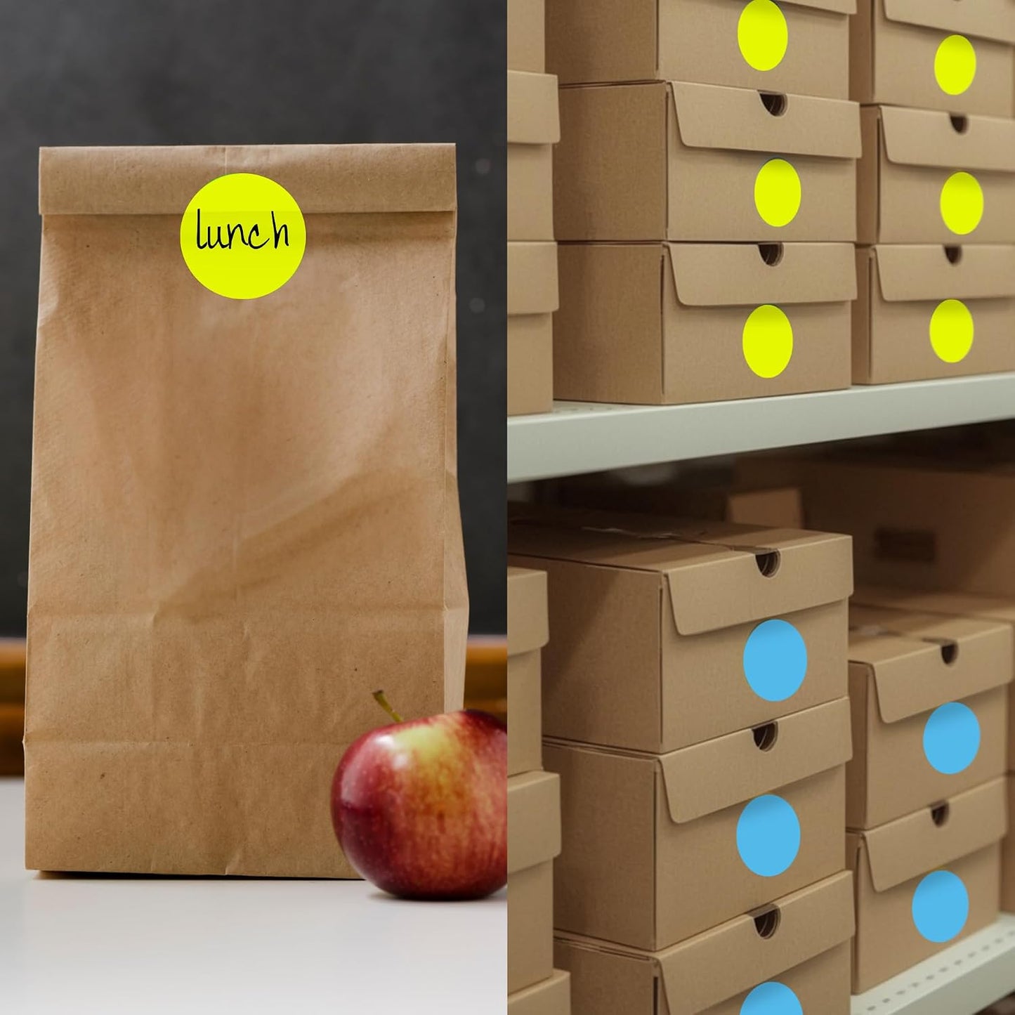 ChromaLabel 2 inch Color-Code Dot Labels | 500/Roll (Yellow)