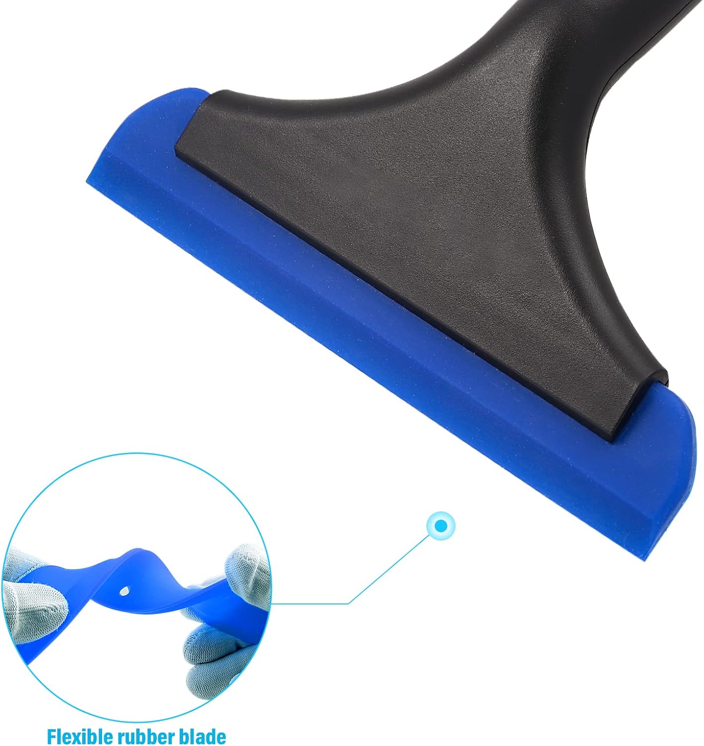 Gomake Small Silicone Squeegee Window Shower Squeegee,Auto Water Blade Squeegee for Shower Glass Door,Car Windshield, Window, Mirror, Bathroom,Countertop Cleaning