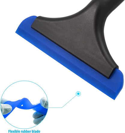 Gomake Small Silicone Squeegee Window Shower Squeegee,Auto Water Blade Squeegee for Shower Glass Door,Car Windshield, Window, Mirror, Bathroom,Countertop Cleaning