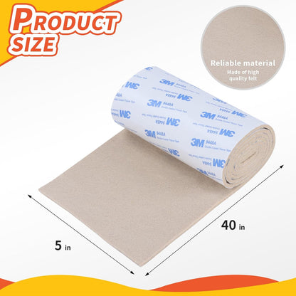 Felt Furniture Pads 120 PCS, Non Slip Self Adhesive Felt Pads Chair Leg Floor Protectors for Furniture Feet Wood Hardwood Floors, 1 inch Round, Black