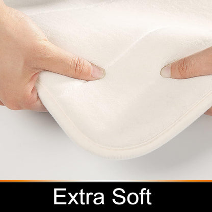Yimobra Memory Foam Bath Mat, Super Soft Absorbent Bathroom Rug Non Slip, Quick Dry, Machine Washable Floor Carpet for Tub Shower, Home Decor Accessories, 24x17, Grey