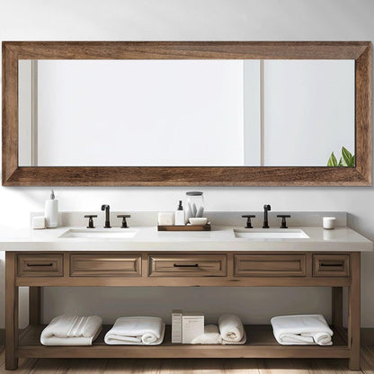 AAZZKANG Full Length Mirror Rectangle Wood Framed Large Wall Mirrors Black | 47"x16" Bedroom Living Room Bathroom Dressing Room Entryway Hanging Mirror