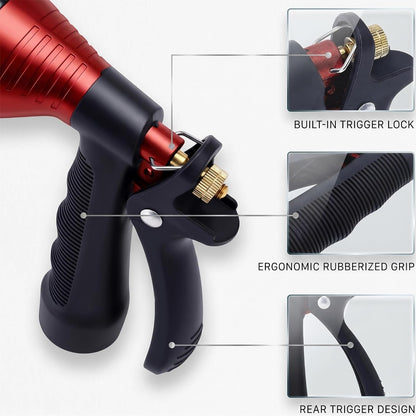 GREEN MOUNT Water Hose Nozzle Spray Nozzle, Metal Garden Hose Nozzle with Adjustable Spray Patterns, Perfect for Watering Plants, Washing Cars and Showering Dogs & Pets