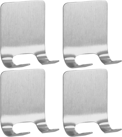 4 Pcs Gold Razor Loofah Holder for Shower Self Adhesive Waterproof Shaver Hooks Waterproof for wall Metal Heavy Duty Utility Storage Hanger Hooks Holder for Towels Accessories Kitchen Bathroom (Gold)