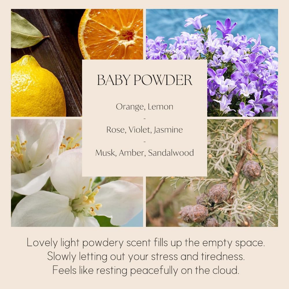 396 st. Reed Diffuser, Baby Powder, 200ml(6.7oz) / Reed Diffuser Sets, Home Fragrance, Scented Oils, Home & Bathroom Décor