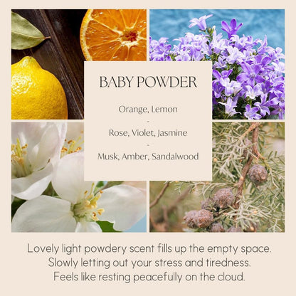 396 st. Reed Diffuser, Baby Powder, 200ml(6.7oz) / Reed Diffuser Sets, Home Fragrance, Scented Oils, Home & Bathroom Décor