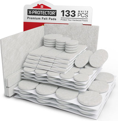 Felt Furniture Pads X-PROTECTOR - 48 Premium Floor Protector Chair Felts for Feet Wood Floors Best Hardwood Protect Your Hard Floors! (Brown)