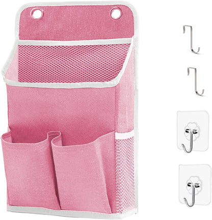 Hanging Basket for Organizing, Wall Organizer with Pockets and Over The Door Organizer，Can for Home, Closet, Office and Camper (1 White)