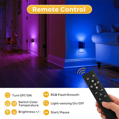 L LOHAS LED Night Light Plug in, Night Lights Plug into Wall, Light Sensor, 0-100LM Soft White 3000K, Dimmable Night Light, Modern Nightlight for Kids Bathroom Hallway Bedroom Kitchen Stairway, 2 Pack