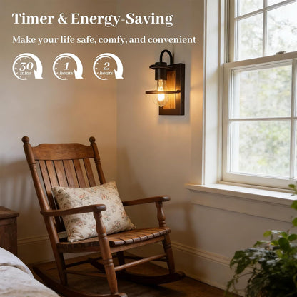 Wireless Battery Operated Wall Sconce Set of 2,Dimmable, Rechargeable with Remote & Touch Control, Industrial Vintage Design,No Wiring Installation, 8000mAh,Timmer,Magnetic Mount