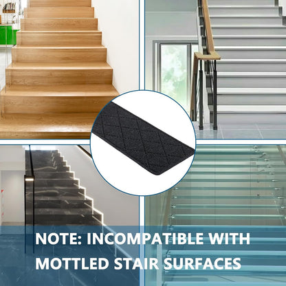KOOTETA Stair Treads for Wooden Steps Indoor, 15 Pack 8" X 30" Non Slip Carpet Stair Treads with Reusable Adhesive for Kids Elders and Dogs, Surface Polyester TPR Backing Stair Runner Rugs, Dark Grey