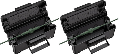 TICONN Outdoor Electrical Box, IP54 Splash-Proof Outdoor Extension Cord Cover, Protects Power Strip, Plug, Socket, Timer, Holiday Lights (Black, Small)