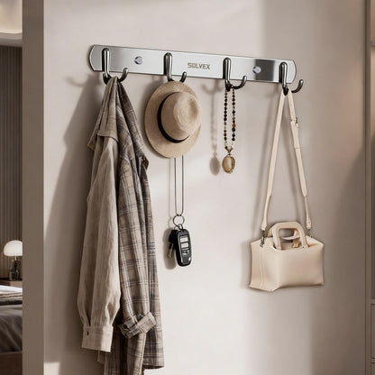 SOLVEX Coat Rack Wall Mount,2 Pack Coat Hooks Wall Mount, Hat Rack Key Holder Bag Hanger for Wall,Wall Hooks for Hanging,Purse Hanger Towel Hooks for Bathroom SP-60302-N