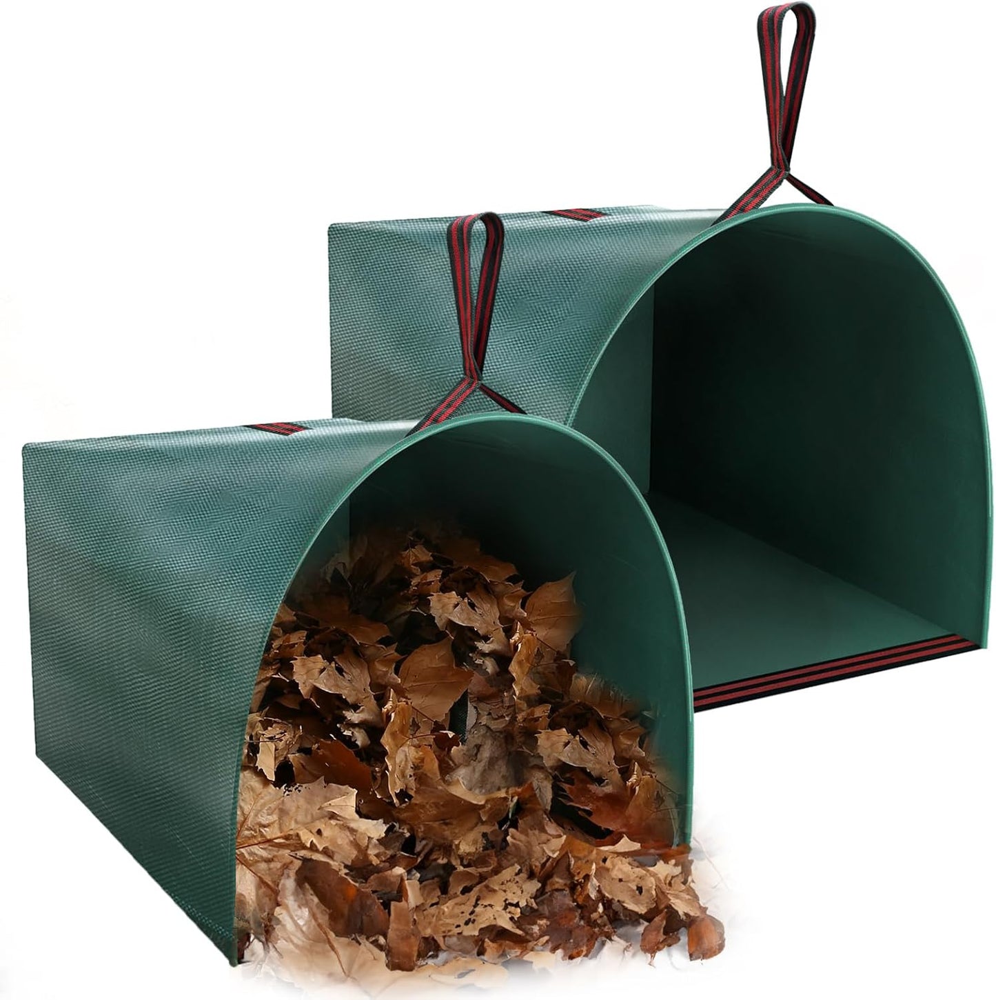 Outdoor Metal Leaf Bag Holder Stand, Fits 30-45 Gal Garbage Bags, Portable | Yard waste bag holder, Garden trash bag frame, Freestanding leaf bag stand, Camping garbage can, Disposable bag holder