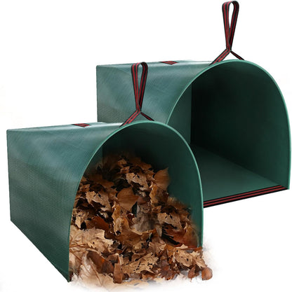 Outdoor Metal Leaf Bag Holder Stand, Fits 30-45 Gal Garbage Bags, Portable | Yard waste bag holder, Garden trash bag frame, Freestanding leaf bag stand, Camping garbage can, Disposable bag holder