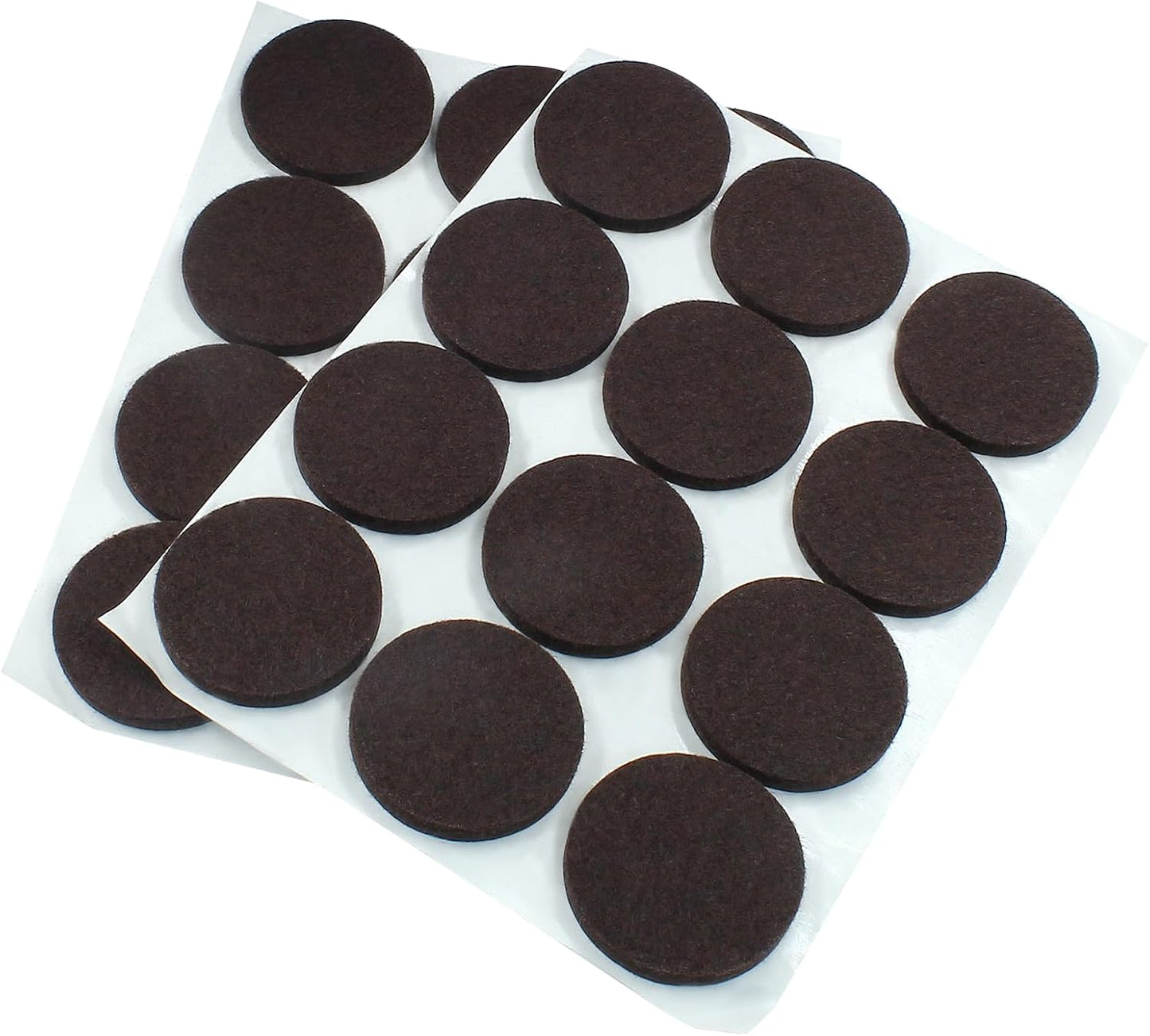 16 Pcs 3"/75mm Felt Furniture Pads Brown Round Self Adhesive | 5mm Thick, Anti Scratch Floor Protectors, For Furniture Feet Chair Legs