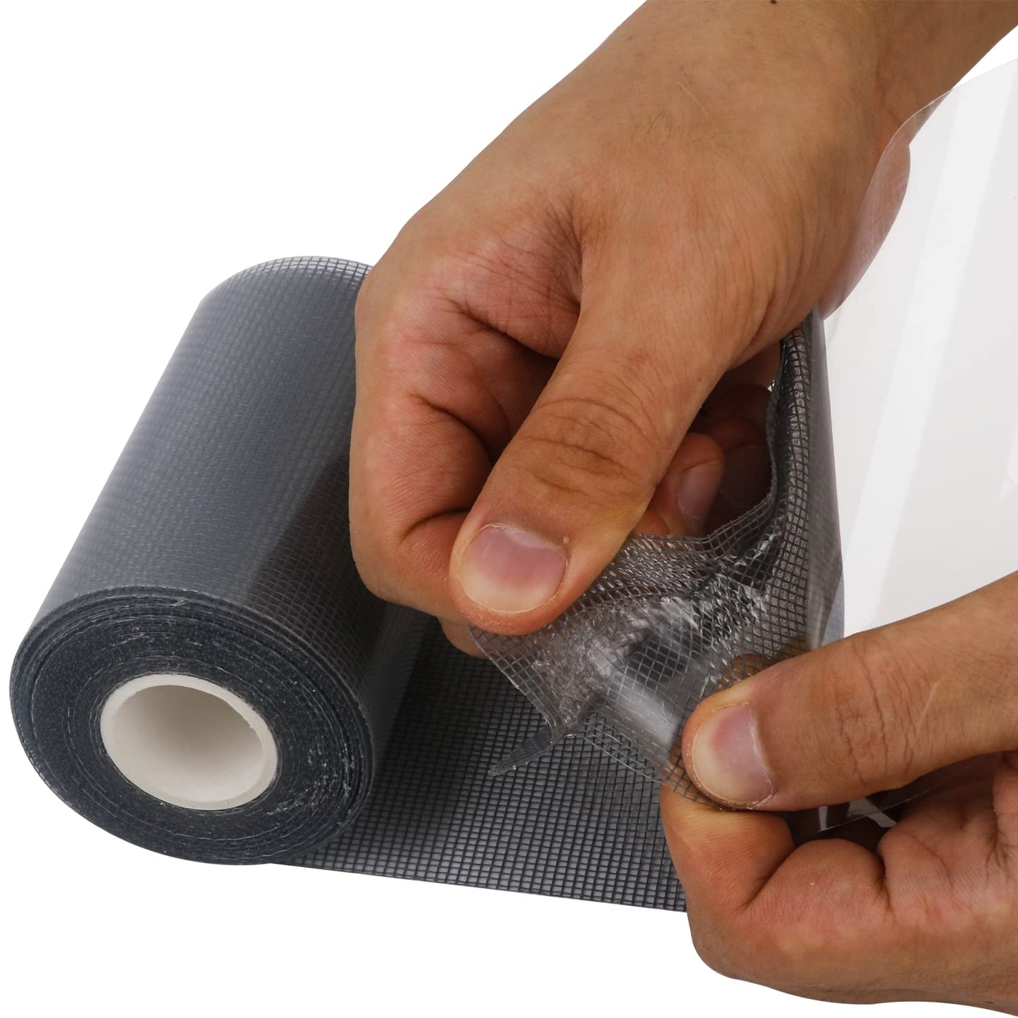 Window Screen Repair Kit, Gray XL(15FT), 3-Layer Strong Adhesive & Waterproof Tape Fiberglass Covering mesh, Repair for Window Screen and Screen Door tears Holes (4inch*15Feet Grey)