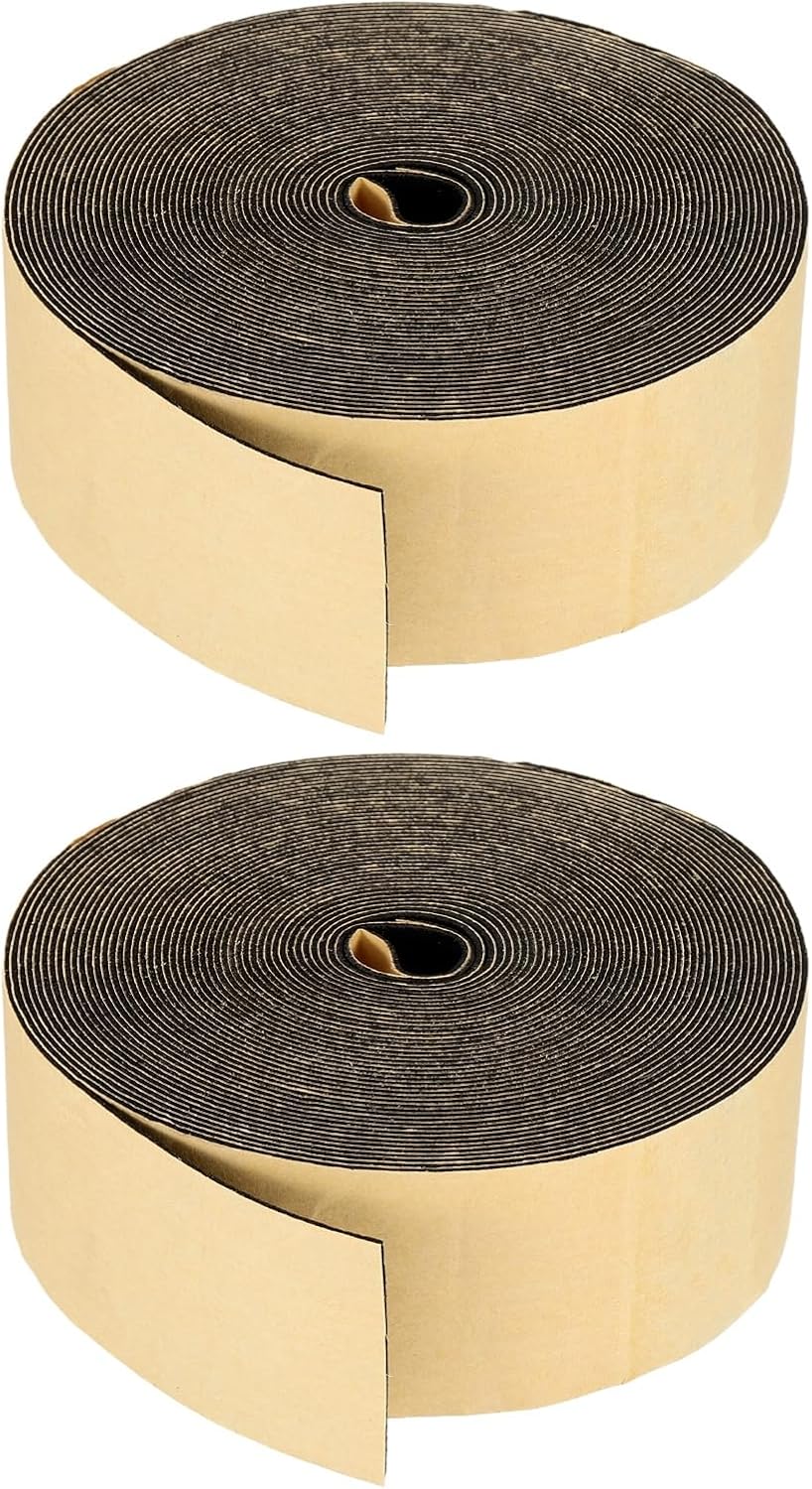 PATIKIL Foam Insulation Tape, 1-1/2" W x 1/8" t x 32.8FT Self Adhesive Weather Stripping Door Seal Strip for Door Window Air Conditioning, Black - Colors B