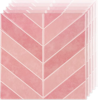 Peel and Stick Subway Backsplash Tiles, 5 Pack, 12 x 12 in, Almond | extra thick 3D wall panels, heat and water resistant wall panels, easy DIY kitchen, bathroom, laundry, fireplace wall décor