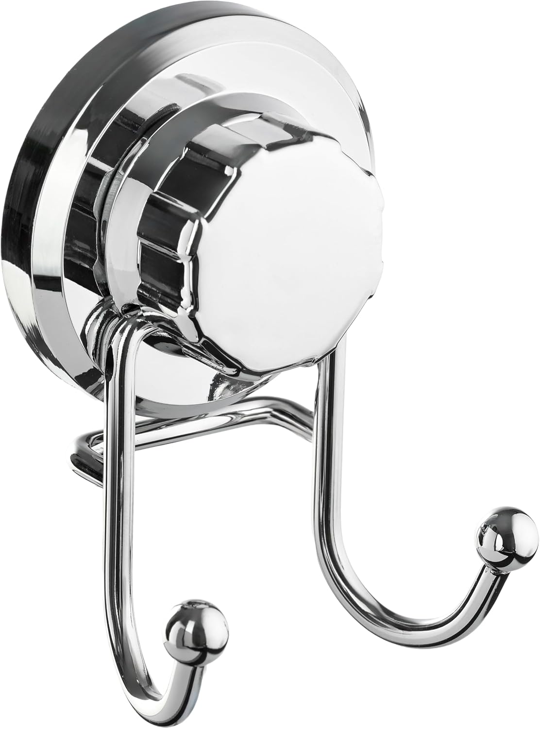 HASKO accessories - Suction Cup Hooks for Shower - Towel Hooks for Bathroom Wall Mounted Shower - Bathroom Hooks for Hanging - Stainless Steel SS304 Towel Holders, Black (2 Pack)