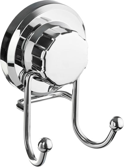 HASKO accessories - Suction Cup Hooks for Shower - Towel Hooks for Bathroom Wall Mounted Shower - Bathroom Hooks for Hanging - Stainless Steel SS304 Towel Holders, Black (2 Pack)