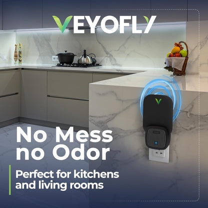 VEYOFLY Fruit Fly Traps for Indoors (2 Device + 4 Refills), Gnat Trap Indoor Plug in, Bug Traps, Flying Insect Trap, Gnat Traps for House Indoor, Fly Trap Indoor for Home Bug Light, Gnats Catcher