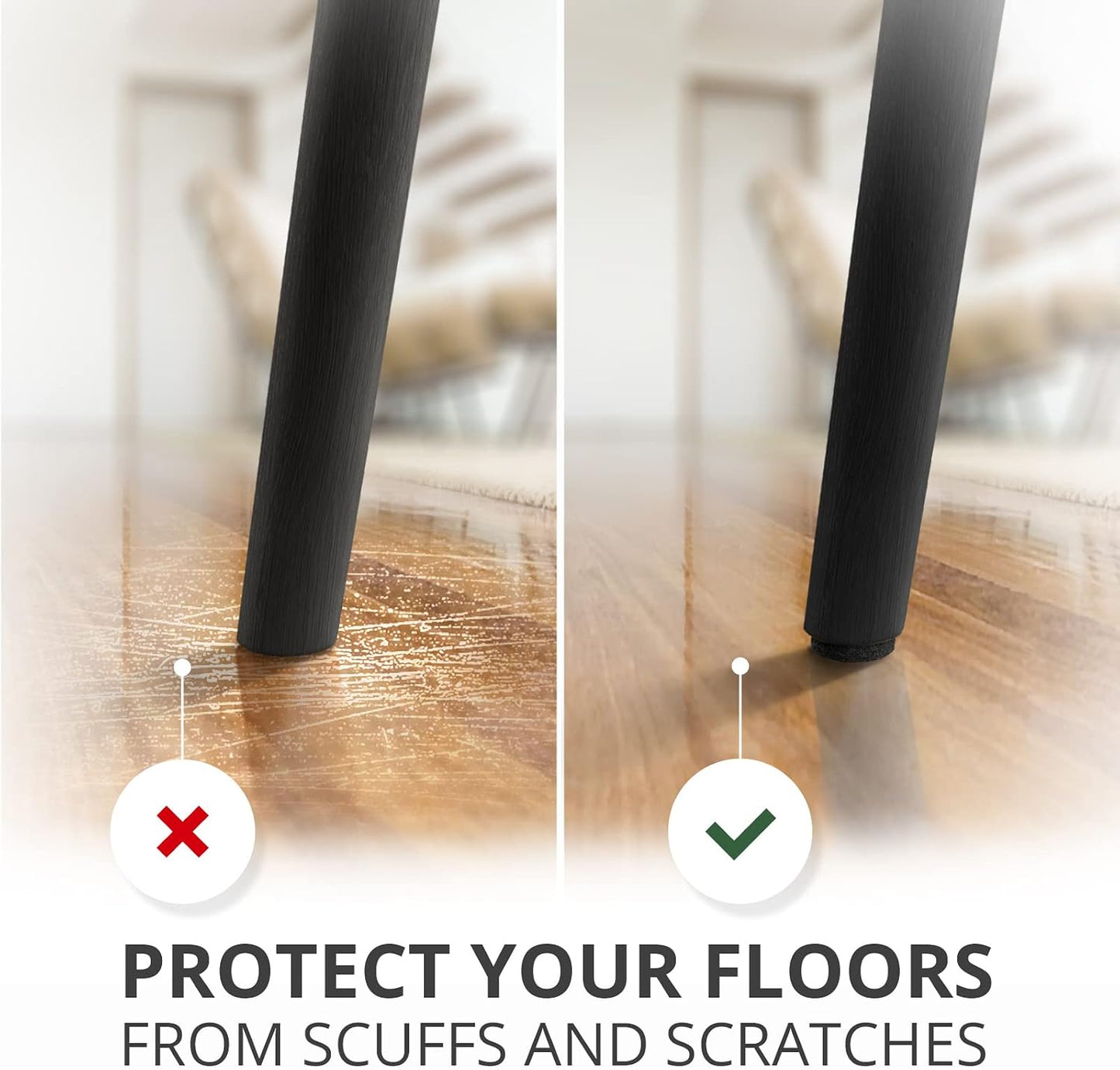 X-PROTECTOR 357 pcs Premium Huge Pack Felt Furniture Pads! Quantity of Furniture Sliders with Many Big Sizes – Your Ideal Floor Protectors. Protect Your Hardwood & Laminate Floor!