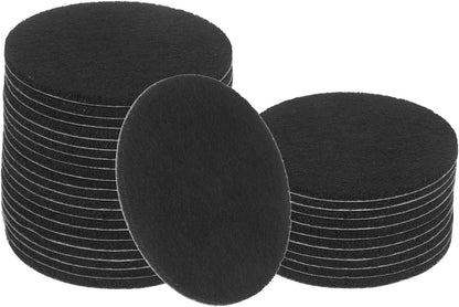 uxcell 32Pcs Non Slip Furniture Pads, 3" Round Self Adhesive Felt Bumpers Noise Reducing Furniture Feet Floor Protector for Chairs Tables Furniture Legs (White 0.2" Thick) - Colors A