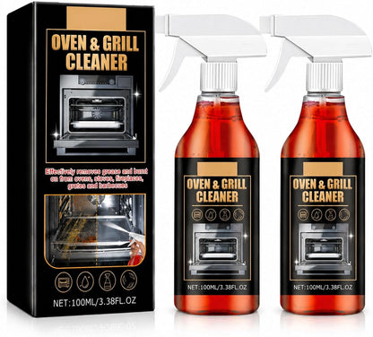 Oven & Grill Cleaner Spray, Heavy Duty Degreaser for Stove, BBQ & Kitchen Surfaces, Fast Acting Grease Remover, Non-Streak Formula for Oven, Grill Grates, Stovetop & Countertops (1pcs)
