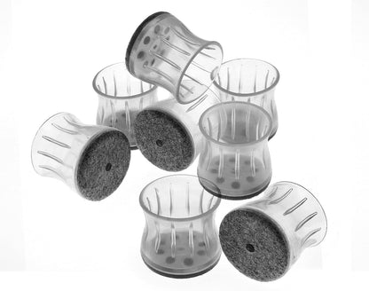 GorillaFelt Chair Leg Floor Protectors/Felt Chair Glides (Set of 16) Tap-On Felt Furniture Pads Guaranteed to Stay On, 1 Inch Round Chair Sliders