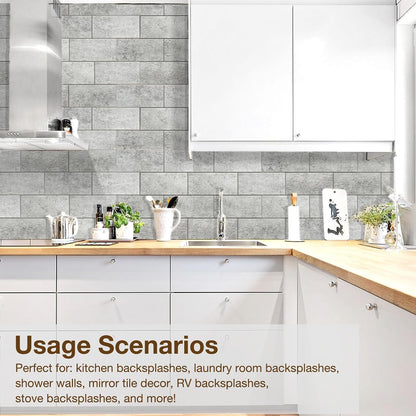 Havenly Peel and Stick Backsplash Tile for Kitchen & Bathroom Walls (White, 10 Tiles - 9.7 sq. ft. (0.9 m²))