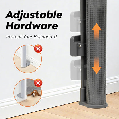 Retractable Baby Gate for Stairs and Doorways, 55" Wide x 33" Tall Mesh Dog Gate for Indoor & Outdoor Use, Safety Gate for Babies and Pets, Child Gates for Hallways, Hardware Mounted, Black