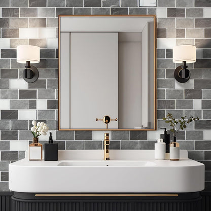 Art3d Peel and Stick Backsplash for Kitchen White Subway (10 Tiles, Thicker Design)