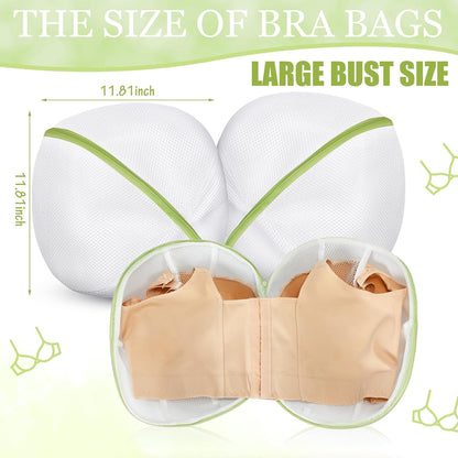 Shappy 6 Pieces Bra Washing Bag for Laundry Mesh Wash Lingerie Underwear Brassiere Washing Bags with Zipper for Women Laundry Storage(7.87 Inch,Pink)