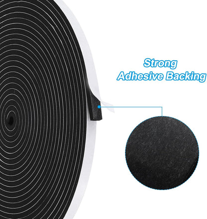 PATIKIL Weather Stripping Door Seal Strip, 3/8 Inch x 1/4 Inch x 32 Ft Self Adhesive Soundproof High Density Foam Tape Insulation for Door Window Air Conditioning, White - Colors B