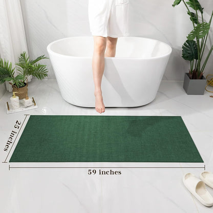 chakme Bathroom Rugs Mat 24x17, Ultra Thin Non Slip Bath Mat Small Quick Dry Absorbent Bath Mat for Bathroom Floor, (Dark Beige, 24"x17")